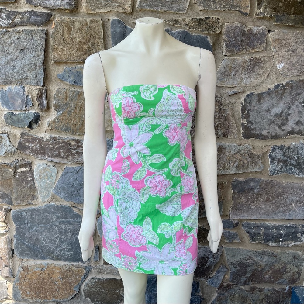 Lilly Pulitzer floral sleeveless back tie dress